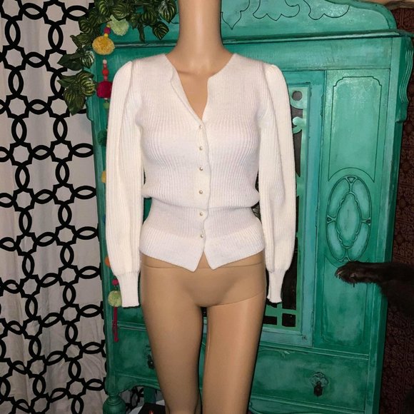 Vintage 70s Cream Retro Sweater - Picture 5 of 5